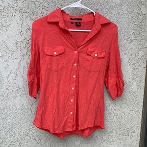Sandra Ingrish Medium Petite  Coral Top
